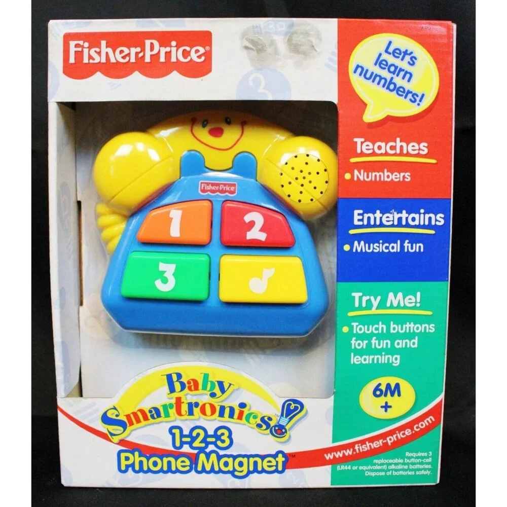 Fisher Price Baby Smartronics! 1-2-3 Phone Magnet Baby Toy Musical Numbers Fun